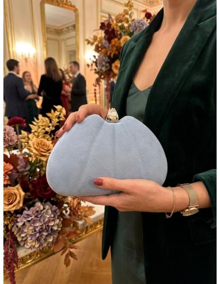 Clutch azul celeste con Cierre Tulipán | clutch madrinas