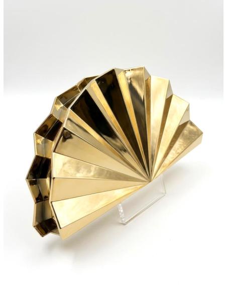 BOLSO FIESTA DORADO PARA MADRINA BODA INVIERNO | CLUTCH ORIGINAL ABANICO