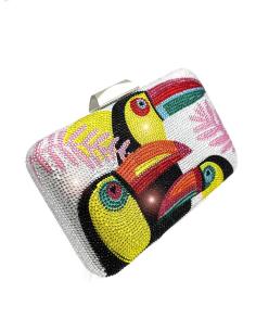 BOLSOS INVITADA BODAS CON TUCANES BRILLO FIESTA | CLUTCH DE FIESTA