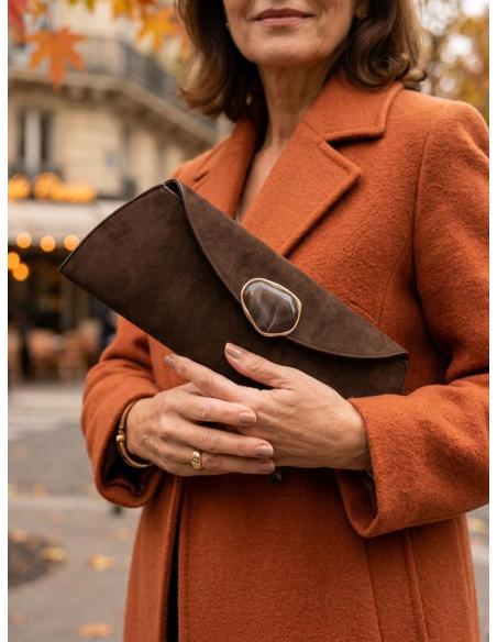 BOLSOS MARRONES CHOCOLATE CARTERA DE FIESTA | INVITADA BODA Y EVENTOS