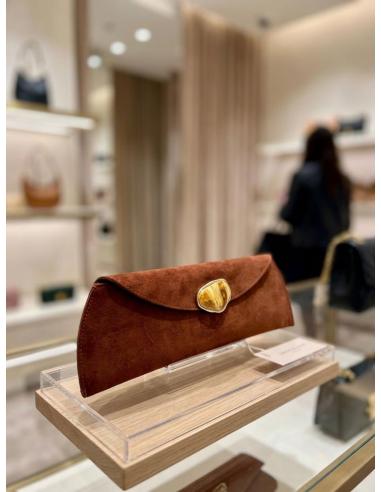 BOLSOS DE MODA MARRON TEJA CARTERA FIESTA | BODA DE INVIERNO