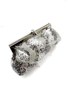 BOLSOS BODA PLATEADO ESTILO VNTAGE CON PEDRERIA | INVITADA MADRINA