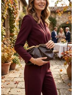 BOLSOS MARRONES PARA INVITADAS LOOK ELEGANTE | DIA Y NOCHE 2