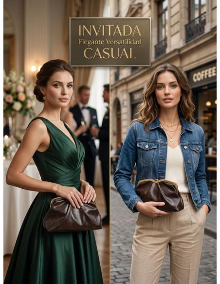 BOLSOS MARRONES PARA INVITADAS LOOK ELEGANTE | DIA Y NOCHE