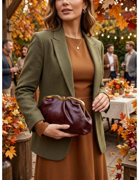 BOLSOS GRANATES PARA INVITADAS LOOK ELEGANTE | DIA Y NOCHE