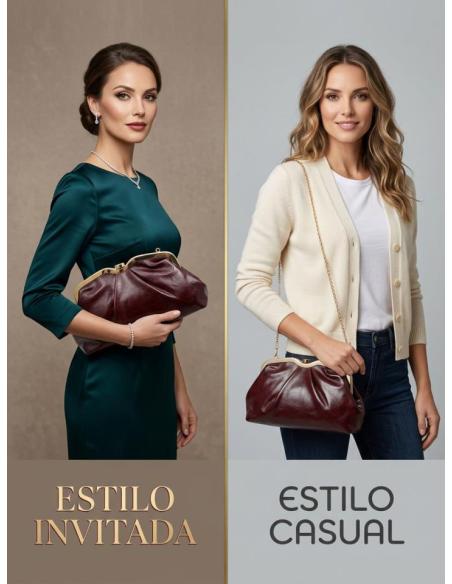 BOLSOS GRANATES PARA INVITADAS LOOK ELEGANTE | DIA Y NOCHE