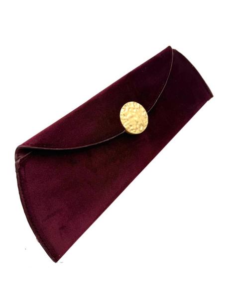 BOLSO GRANATE VINO DE FIESTA ELEGANTE CARTERA TERCIOPELO | INVITADA BODA