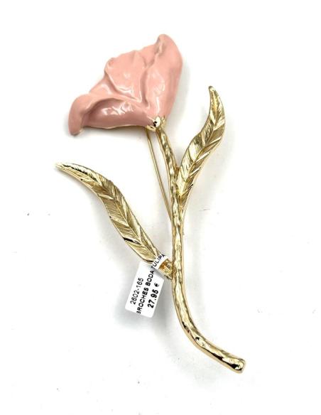 BROCHES BODA TULIPAN COLOR ROSA BONITO Y ELEGANTE | GRANDE Y VISTOSO