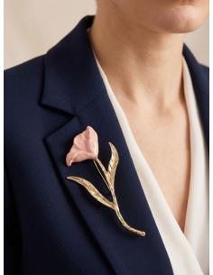 BROCHES BODA TULIPAN COLOR ROSA BONITO Y ELEGANTE | GRANDE Y VISTOSO 2