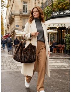 BOLSOS NEGROS DE PELO EFECTO VISON TACTO EXCEPCIONAL | MUJER OTOÑO INVIERNO 2