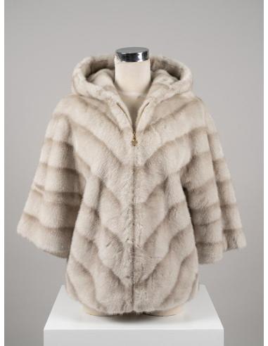 CHAQUETON BEIGE DE PELO EFECTO VISON MODA MUJER URBANA | OTOÑO INVIERNO