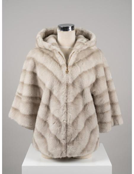 CHAQUETON BEIGE DE PELO EFECTO VISON MODA MUJER URBANA | OTOÑO INVIERNO