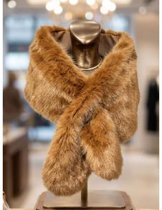 ESTOLA CAMEL PELO PARA INVITADA Y MADRINA DE BODA | OTOÑO INVIERNO 2