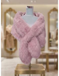 ESTOLA ROSA NUDE PELO PARA NVITADA Y MADRINA DE BODA | OTOÑO INVIERNO 2