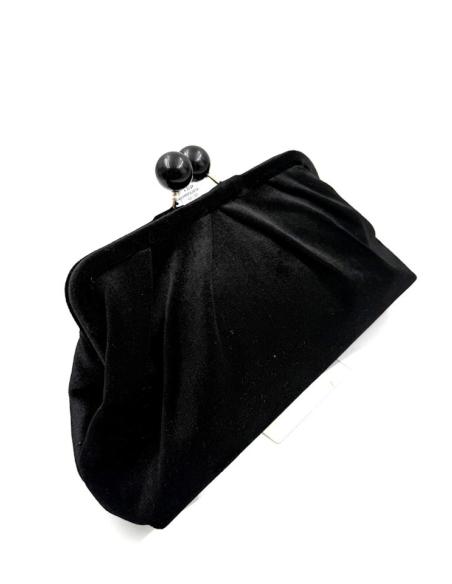 BOLSO ELEGANTE DE BOQUILLA PARA USOS DE FIESTA Y CASUAL ELEGANTE COLOR NEGRO