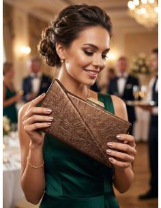 CLUTCH VANGURADISTA MARRON COBRE GALAS Y BODAS DONDE EL DISEÑO MARCA LA DIFERENCIA 2