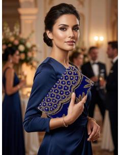BOLSOS FIESTA AZULONES CARTERA DE NOCHE TERCIOPELO | MUJER OTOÑO INVIERNO 2