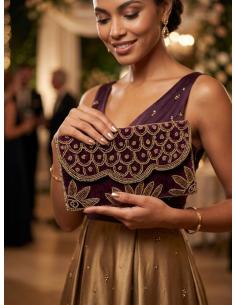 BOLSOS VINO BURGUNDY MORADO VERENGENA CARTERA TERCIOPELO DE EVENTO | MODA OTOÑO INVIERNO 2