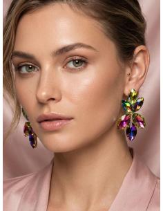 PENDIENTE EVENTO Y GALA TORNASOL VERDE MORADO | LOOK IMPECABLE 2