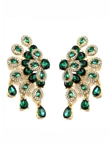 PENDIENTES VERDES COLA PAVO REAL PARA LOOK DE GALA DE NOCHE | INVITADA EVENTOS