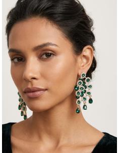 PENDIENTES VERDES COLA PAVO REAL PARA LOOK DE GALA DE NOCHE | INVITADA EVENTOS 2