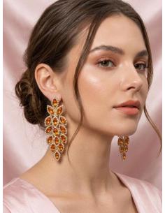PENDIENTE LARGOS NARANJAS LOOK PERFECTA INVITADA | EVENTO Y BODA NOCHE 2