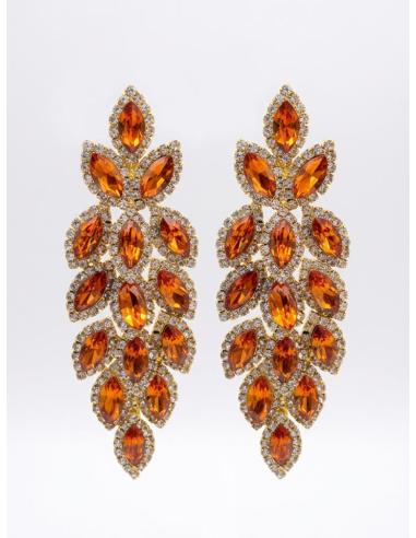 PENDIENTE LARGOS NARANJAS LOOK PERFECTA INVITADA | EVENTO Y BODA NOCHE