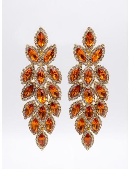 PENDIENTE LARGOS NARANJAS LOOK PERFECTA INVITADA | EVENTO Y BODA NOCHE