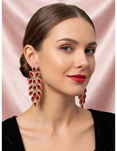 PENDIENTE LARGOS ROJOS PARA BODAS DE NOCHE | ESPECIAL INVITADAS