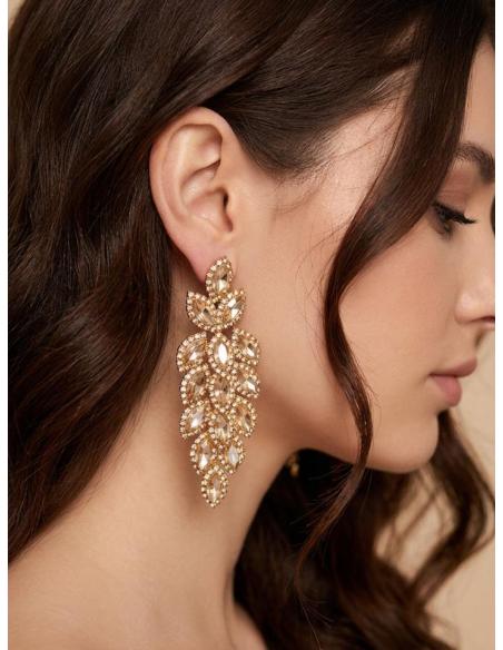 PENDIENTE DORADO DE INVITADA DE BODA Y EVENTO | LOOK SOFISTICADO
