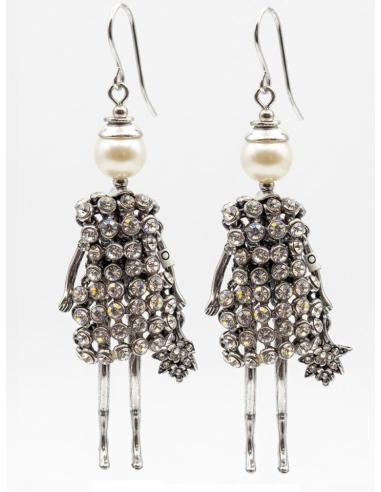 PENDIENTES LARGOS PLATEADOS MUÑECA LOOK FIESTA O URBANO | EFECTO EAR-FRAMING