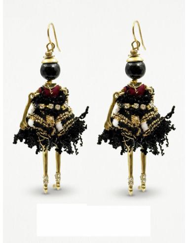 PENDIENTES ORIGINALES CON MUÑECA VESTIDO TWEED | DIA Y TARDE