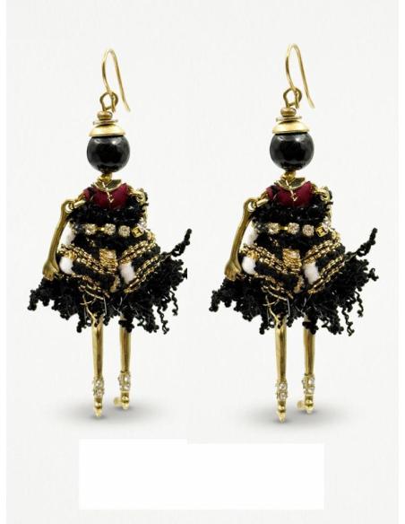 PENDIENTES ORIGINALES CON MUÑECA VESTIDO TWEED | DIA Y TARDE