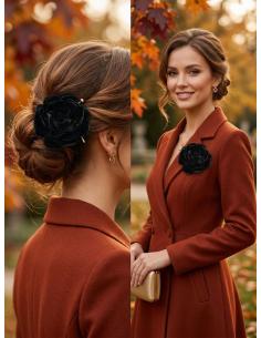 FLORES NEGRAS DE TERCIOPELO PARA EVENTOS | BODA OTOÑO INVIERNO 2