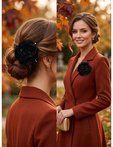 FLORES NEGRAS DE TERCIOPELO PARA EVENTOS | BODA OTOÑO INVIERNO