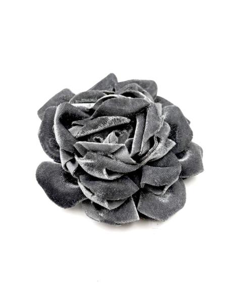 FLORES DE TELA GRISES PARA EL PELO O COMO BROCHE | MODA OTOÑO INVIERNO