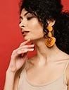 PENDIENTES NARANJAS